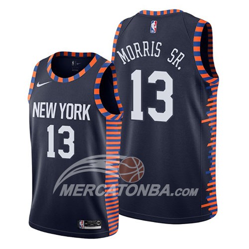 Maglia New York Knicks Marcus Morris Sr. Citta 2019 Blu
